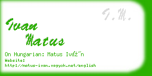 ivan matus business card